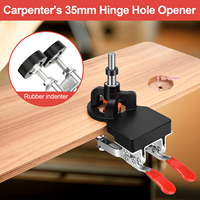 35mm Concealed Hinge Jig Kit Aluminum Alloy Hole Opener Tool Quick Drill Guide Locator for Woodworking Doors and Cabinets