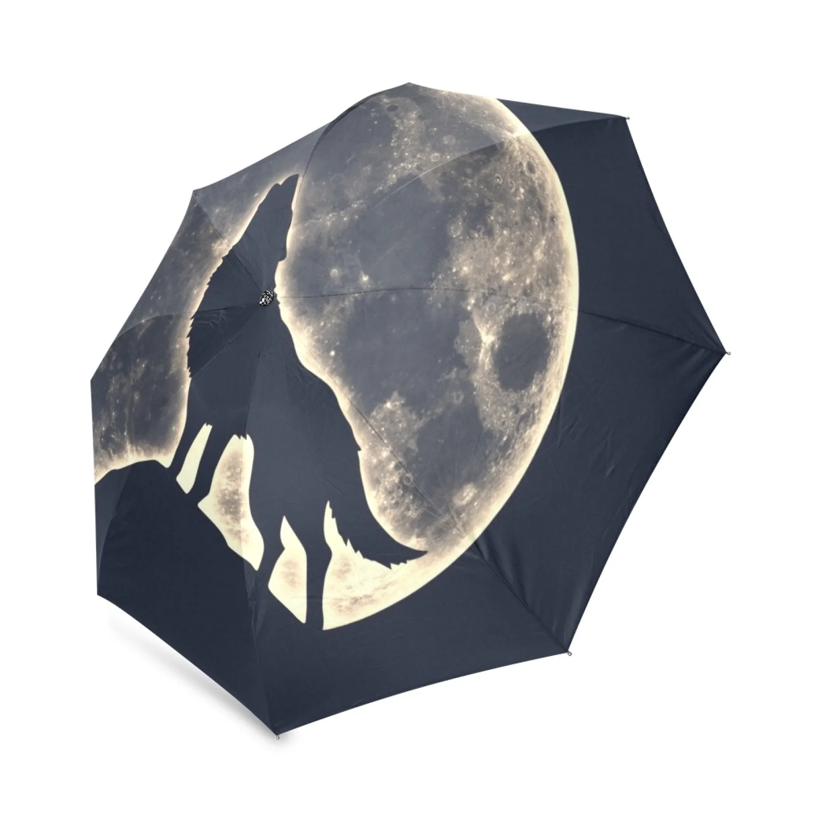 Wolf Moon Foldable Rain Umbrella Summer For Kid Windproof Pocket Portable Travel Umbrella For Valentine\'s Lovers Gift