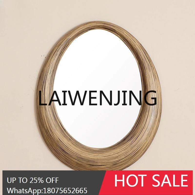 

Bamboo Artwork Background Wall Decoration Mirror Clothing Shop Bedroom Dresser Hanging Mirror