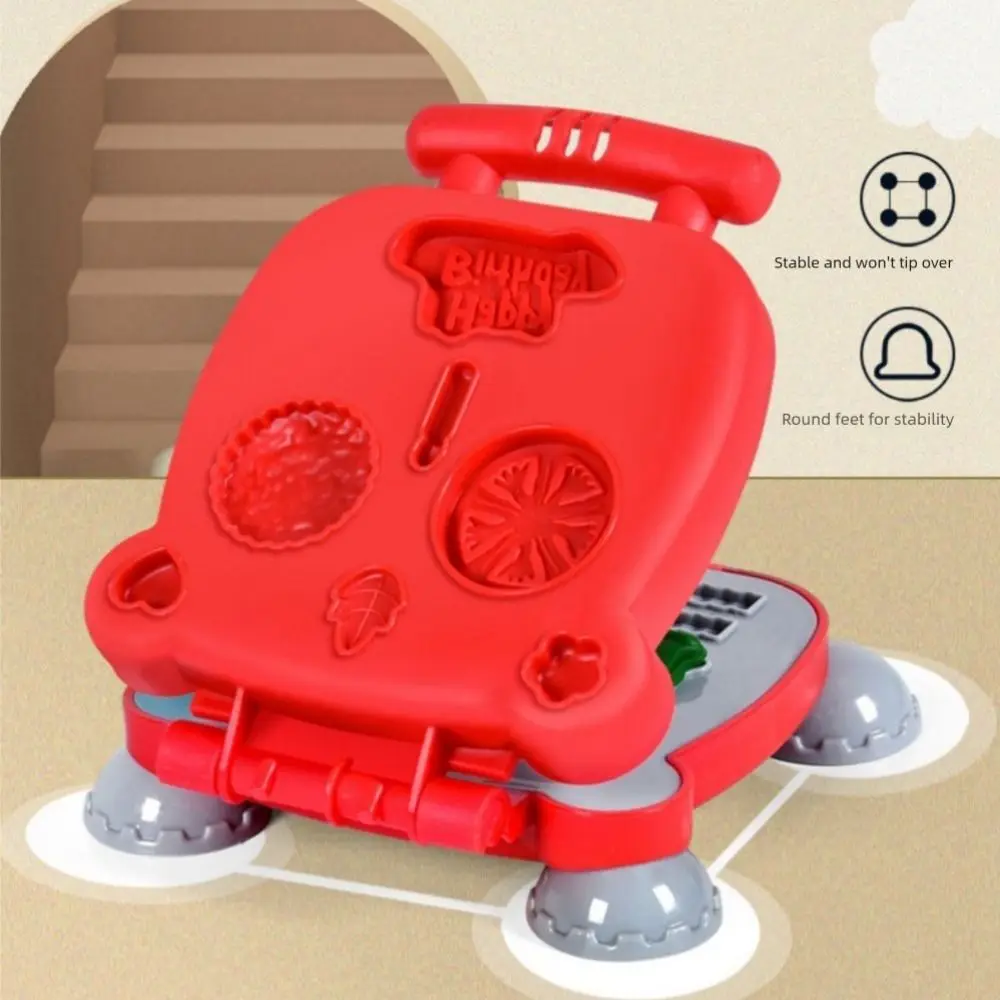 ชุดของเล่นแม่พิมพ์ดินเหนียวหลากสี อุปกรณ์ DIY เครื่องทำเส้นก๋วยเตี๋ยว ของเล่นบทบาทสมมติ เครื่องทำเบอร์เกอร์ ของเล่นครัวจำลองพลาสติก