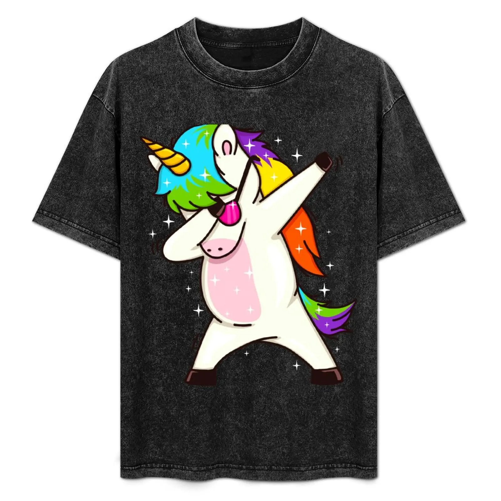 

Футболка Dabbing Unicorn Dab Dance, классическая хлопковая футболка с круглым вырезом