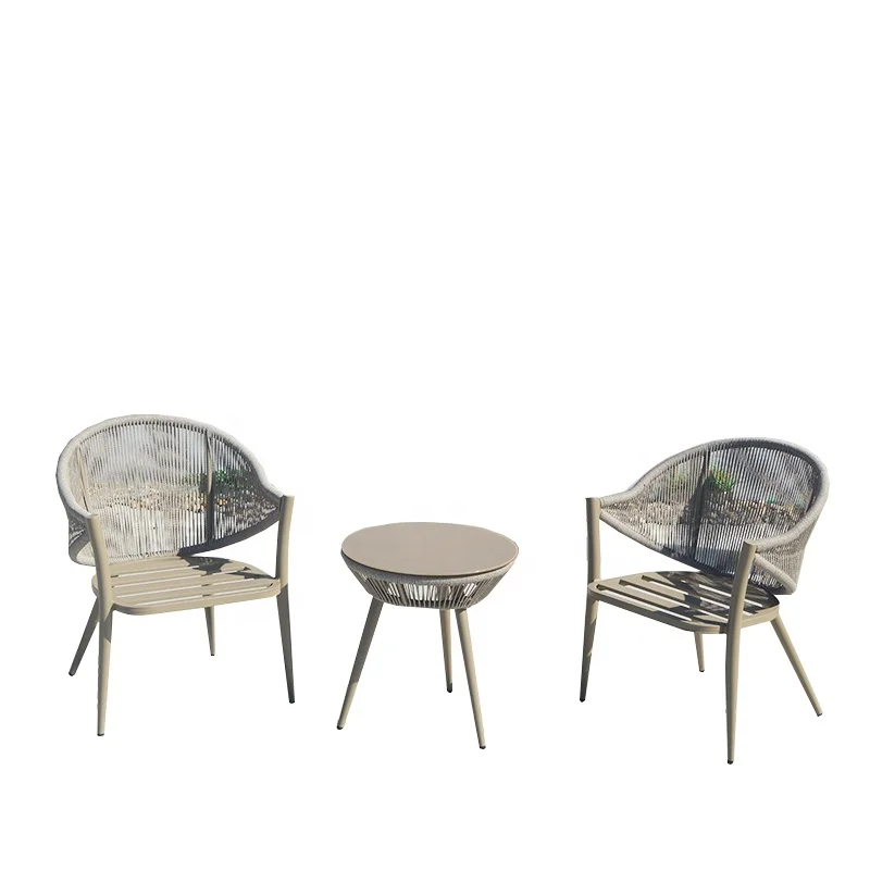 Modern Home Balcony Garden Outdoor Furniture Set Out Side Coffee Table and Chairs