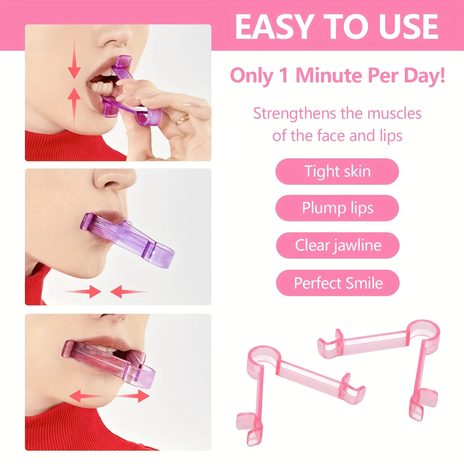 Lip Plumper and Face Exerciser, Facial Fitness Muscle Exerciser, Skin Lifting Tool for Men & Women, Facial Muscle Training Tool, image 6
