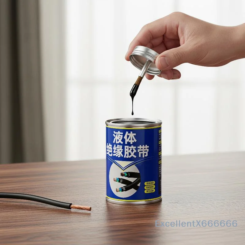 Black Fast Dry Liquid Electrical Tape 50ml 1Pcs Insulation Sealing Adhesive for Computer Phone Internal Circuit Fixing