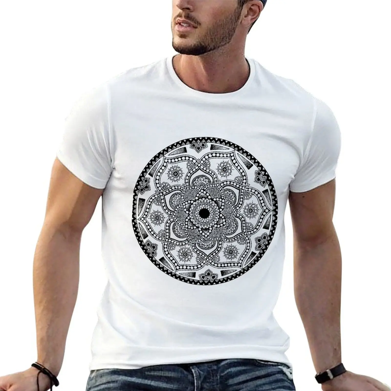 

Mandala T-Shirt man t shirt luxury men t shirt cotton 100% T-Shirt