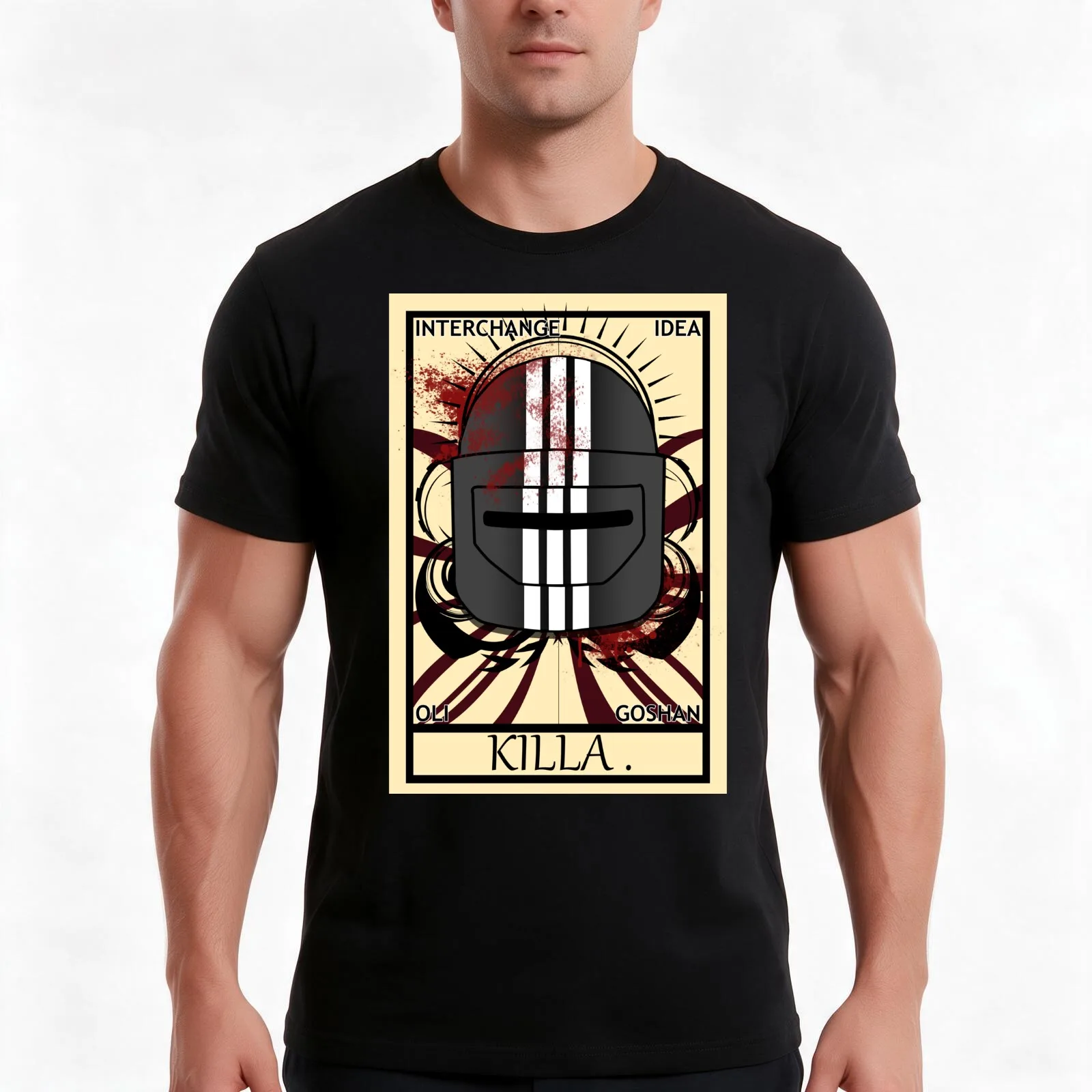 Escape From Tarkov - Bloody Killa Tarot T-Shirt, Summer Casual Cotton Tee, Oversized Streetwear Tops, Vintage Graphic Print