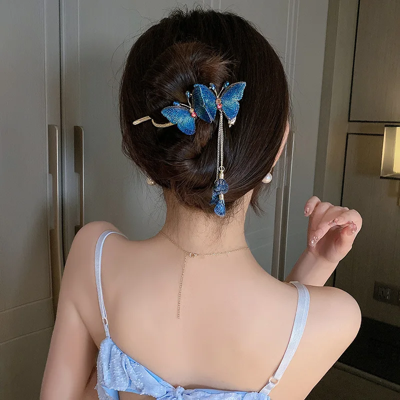 Metal Butterfly Hairpin Japanese And South Korean Style Luxury Fashion Personality Hair Accessories Ms Wedding Accessories 2022