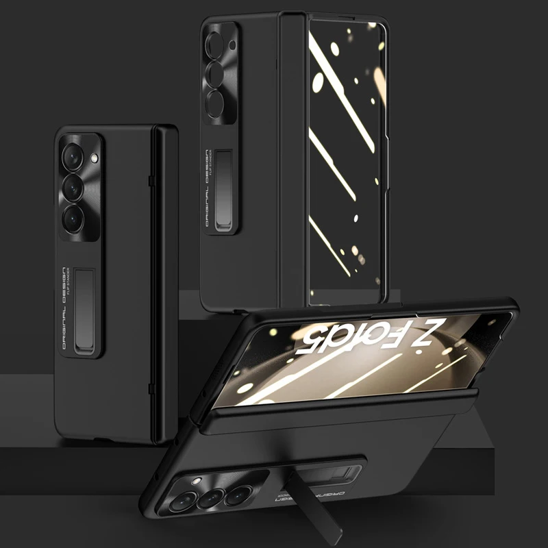 

Armor Stand Case for Samsung Galaxy Z Fold 5 5G 2023 Privacy Hinge Protection Film Anti Spy Cover