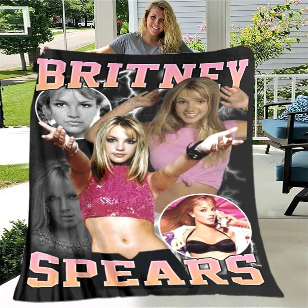 Star Britney Spears Printed blanket Flannel Warm blankets Soft and comfortable blanket bed linings cubre cama Birthday Gift