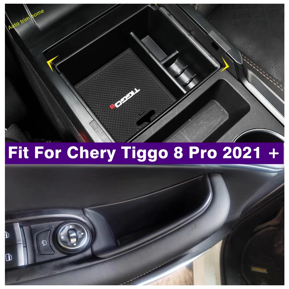 

Front Rear Door Handrail Sort Out Center Armrest Storage Container Box Car Accessories Cover For Chery Tiggo 8 Pro 2020 - 2022