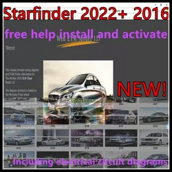 NEW for Benz StarFinder 2022+ 2016 Full Download and Installation Service MB StarFinde r 2022 or 2016 contains electrical wiring