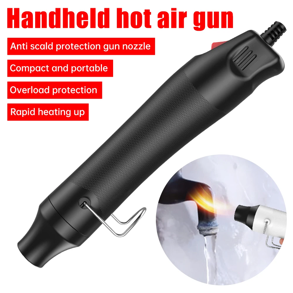 Hot Air Gun Mini Baking Gun LCD Display Heat Gun with 2 Temperature Modes Repair Circuit Board Soldering Heat Shrink Tool