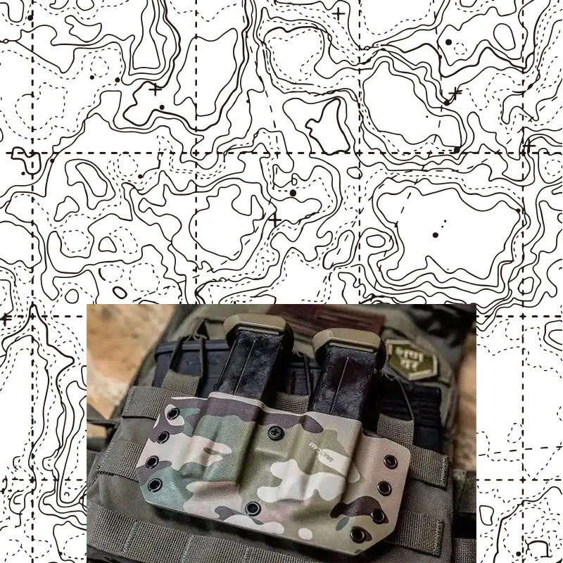 8 Sizes White Terrain Camouflage Image KYDEX Thermoform Thermoplastic Board Plate Sheet Material for Knife Sheath Scabbard DIY