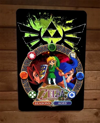 The Legend of of Seasons and Ages  Metal Wall Sign Video Game