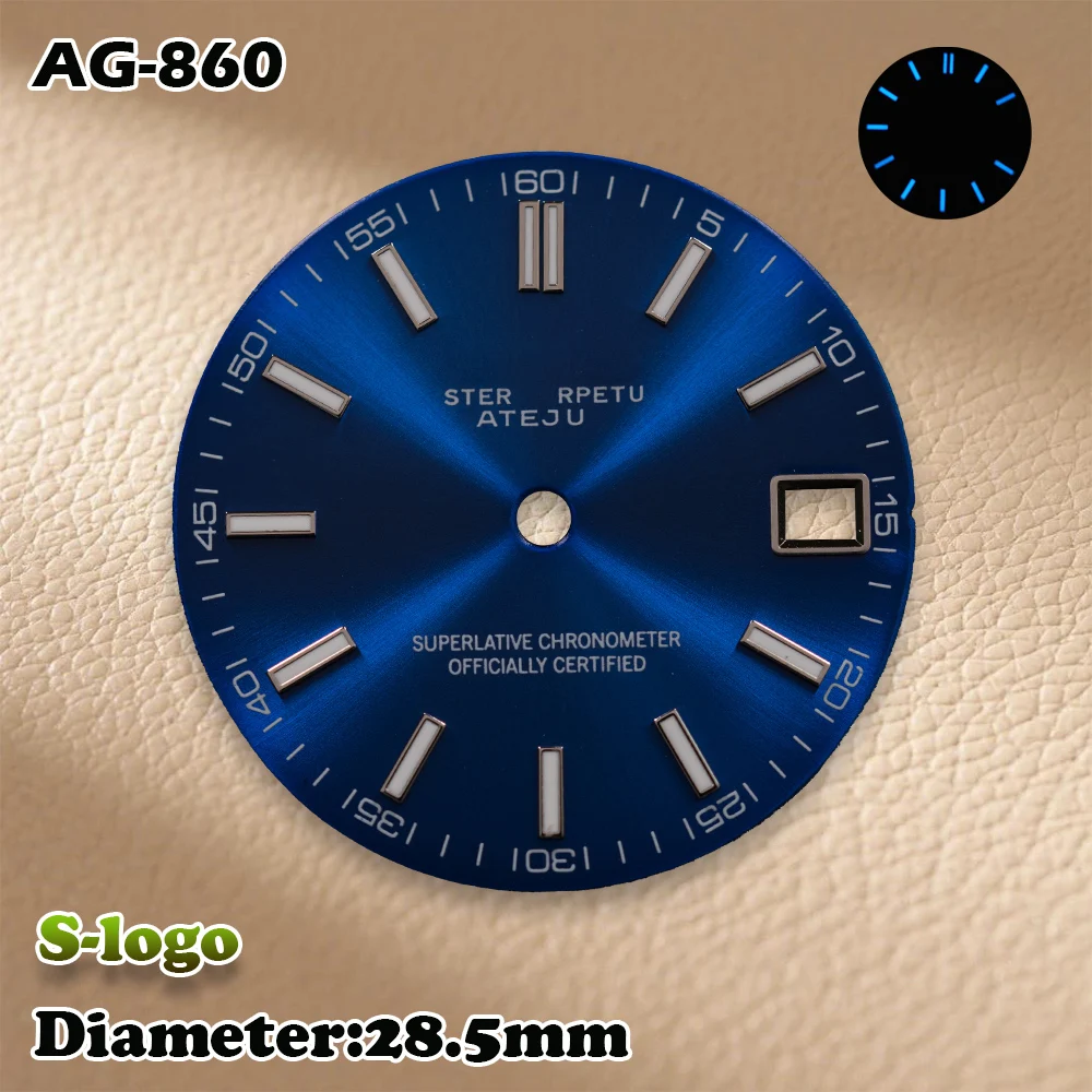 حركة NH35/NH36 الجديدة - قرص مجلة Sunray بشعار 28.5 ملم S مع مضيئة باللون الأزرق | مشاهدة ملحقات التعديل #6