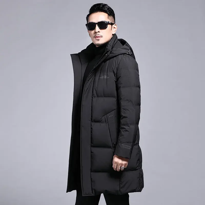 Hooded Removable Long Down Jacket Man Designer Male Winter Brand Duck Down Men's Lightweight Padding Mens Winter Jacket