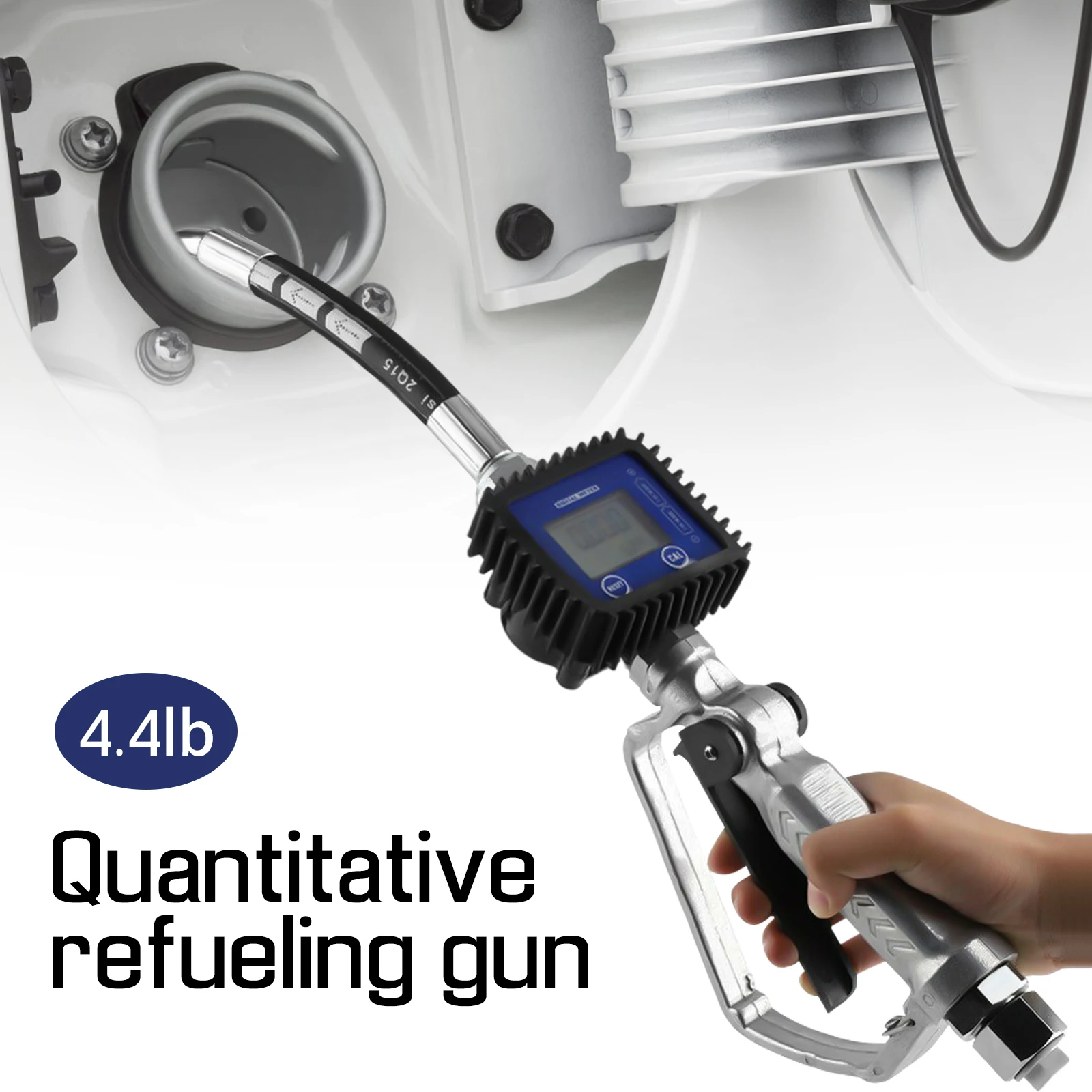 Electronic Oil Meter Gun Oil Transfer Pump and Control Valve with a 5-digit LCD Digital Gauge Meter Oil Dispensing Gun