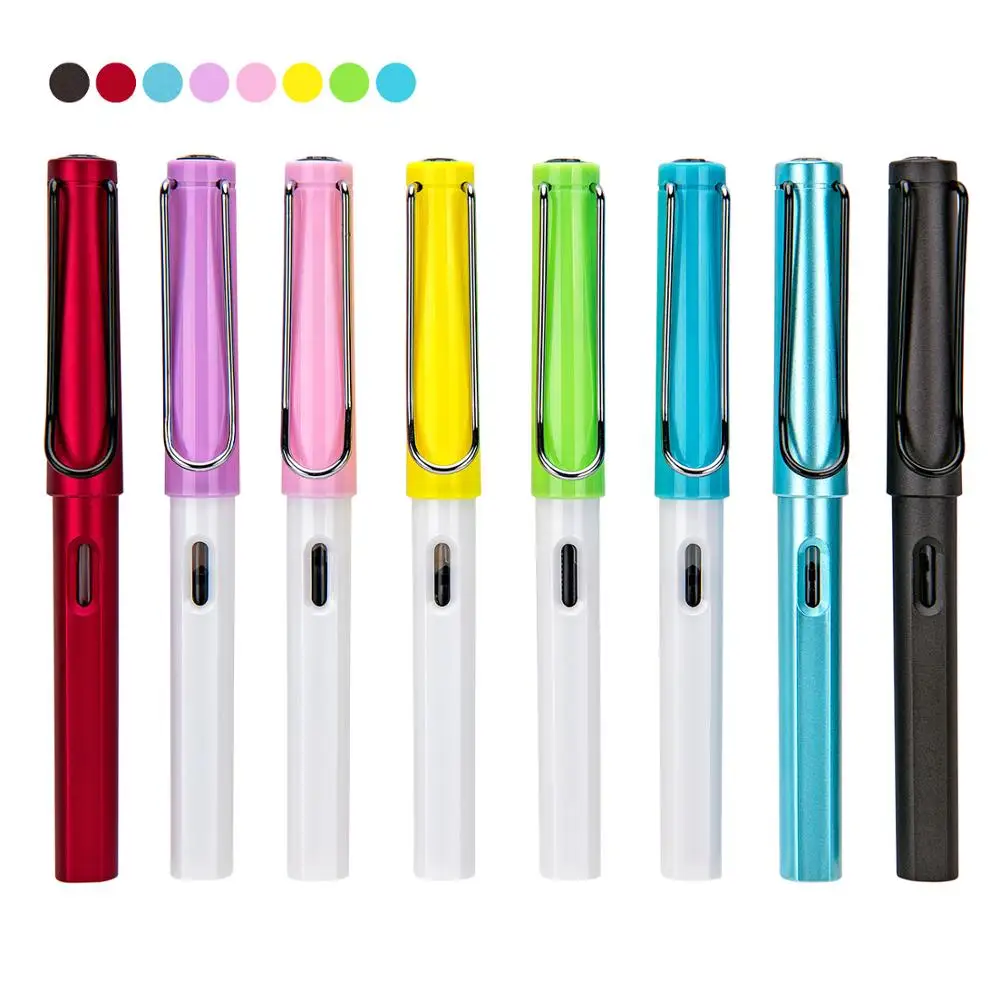 Morandi Fountain Pen Type Calligraphy Brushes Metal Soft Weasel Hair Small Regular Script Brush for Student Painting Writing