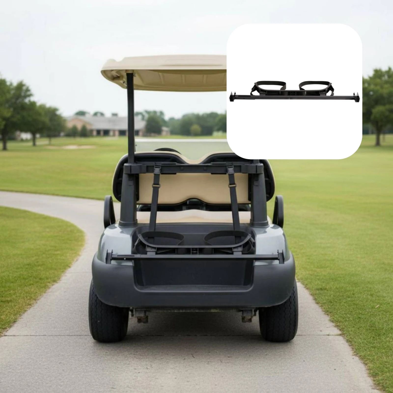 

Universal Golf Vehicle Rear Bag Holder Secure Hold Golf Vehicle Rear Seat Bag Rack Vehicle Accessory Adjustable Space-Saving