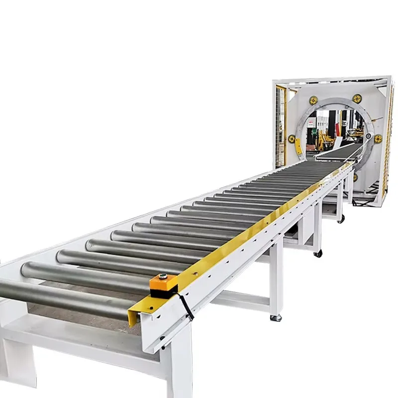 2025Newest Horizontal Wrapper Fully Automatic Orbital Horizontal Pallet Stretch Wrapping Machine