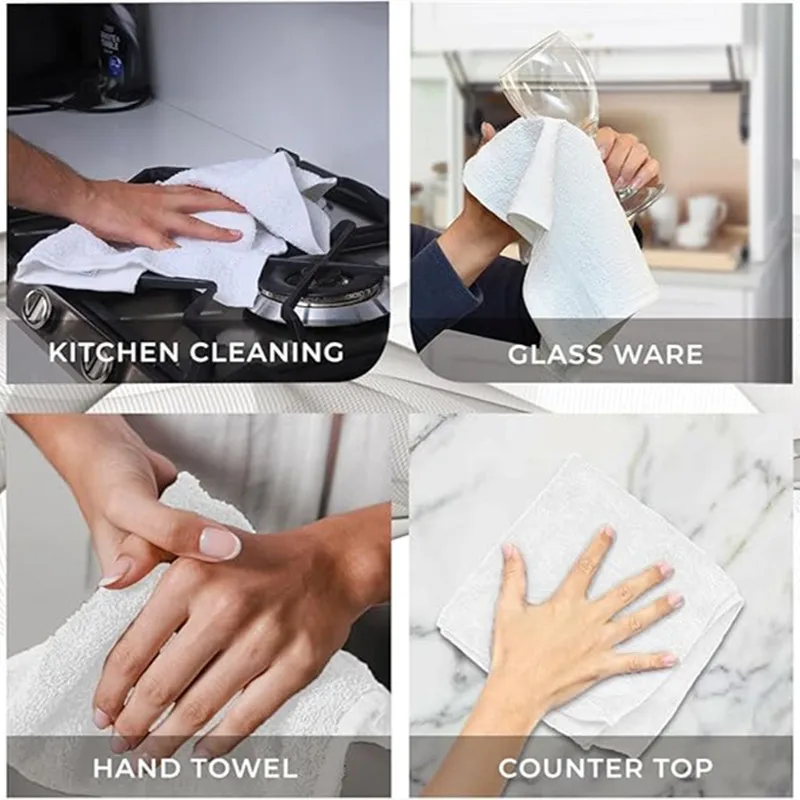 Cotton thickened white towel Soft towel absorbency enhanced White towel suitable for family hotel beauty salon use