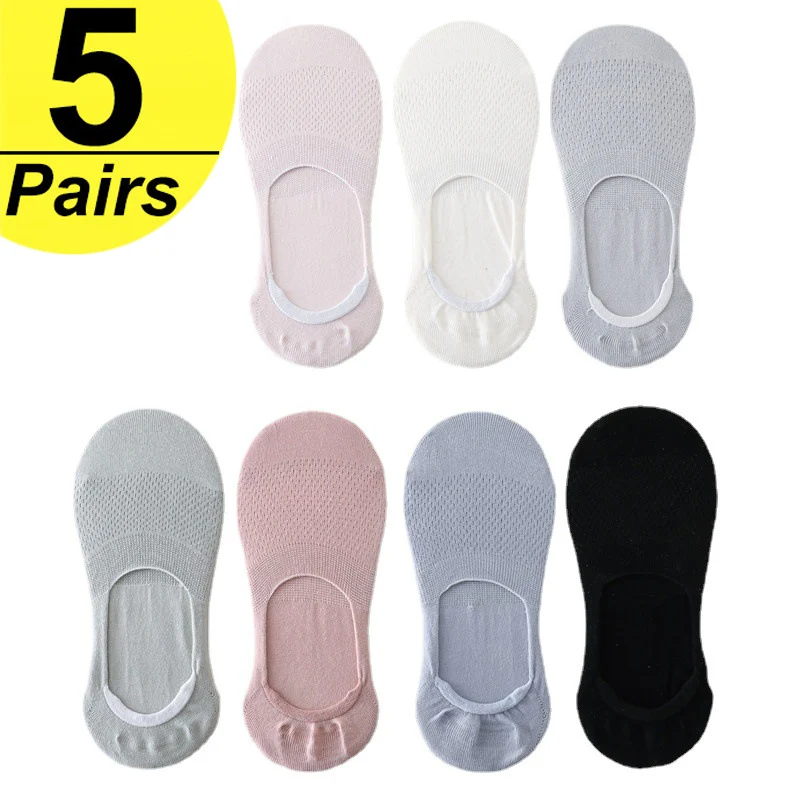 

Women Socks High Quality Summer Thin Cotton Bottom Non-slip Invisible Low Short Socks Breathable Cotton Hollow Boat Sock Female