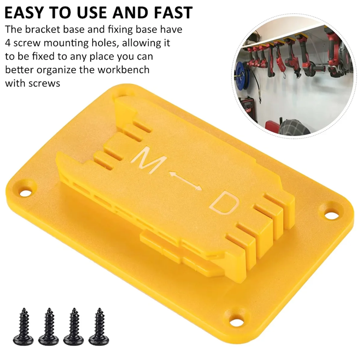 ABNJ Supporto per macchina per rack di stoccaggio batteria da 5 pezzi per staffa per attrezzi per montaggio a parete per batteria agli ioni di litio da 14,4 V 18 V
