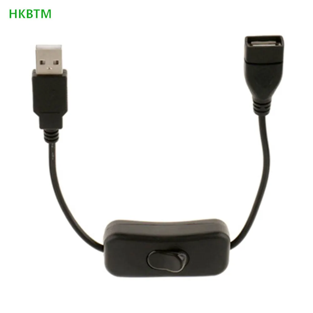 30CM DC Extended Extension Switch USB Cable With Switch Button Power Cord Long Life Lamp Charger Adapter