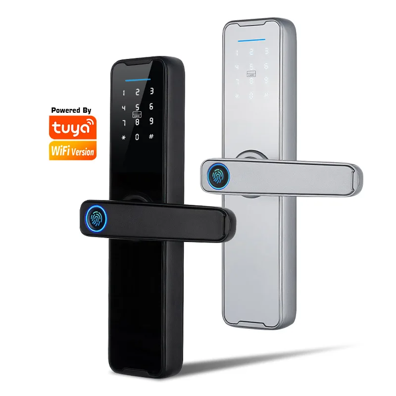 Smart Fingerprint Door Lock with APP Control & Keyless Entry, Touch to Open Metal Security Gate Lock for Outdoor Anti-Theft Door