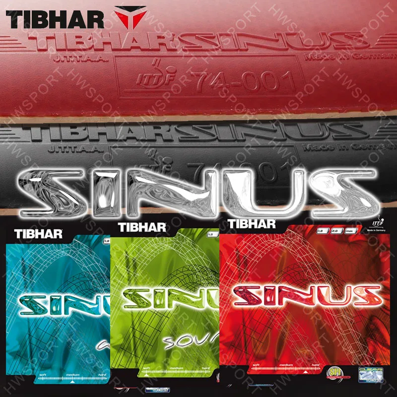 TIBHAR Sinus Series-hoja de goma pegajosa para tenis de mesa, hoja de goma de Ping Pong con esponja de alta elasticidad prediseñada