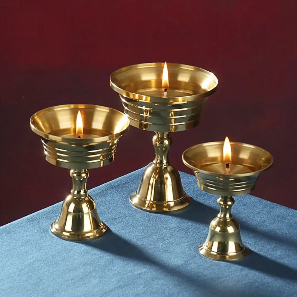Universal Copper Butter Lamp Holder Golden Multi-Size Long Lamp Candlestick Candle Holders Home Decor