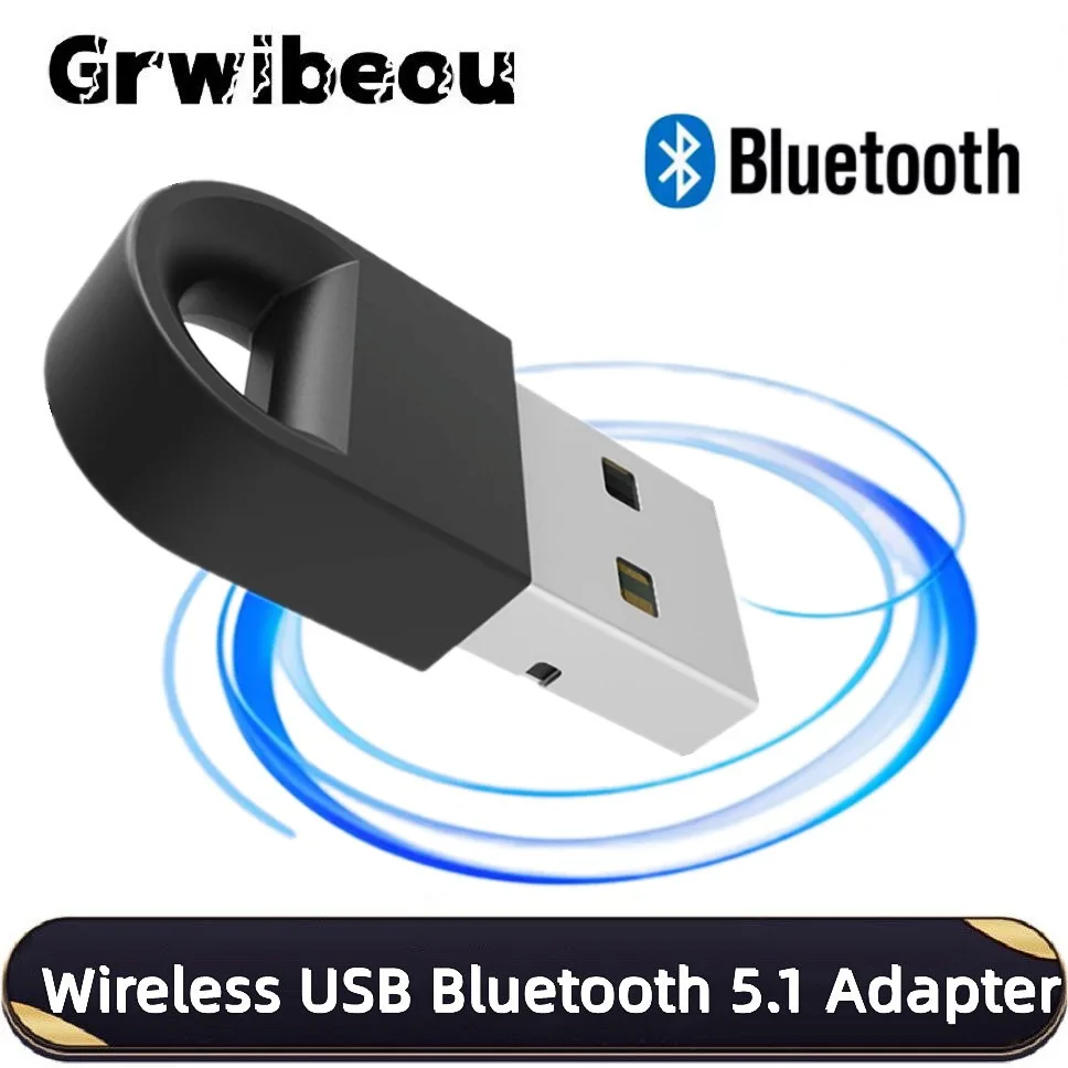

Bluetooth 5.1 USB Adapter for PC/Laptop - Wireless Audio Dongle Transmitter Receiver for Speaker/Headphone/Mouse/Keyboard