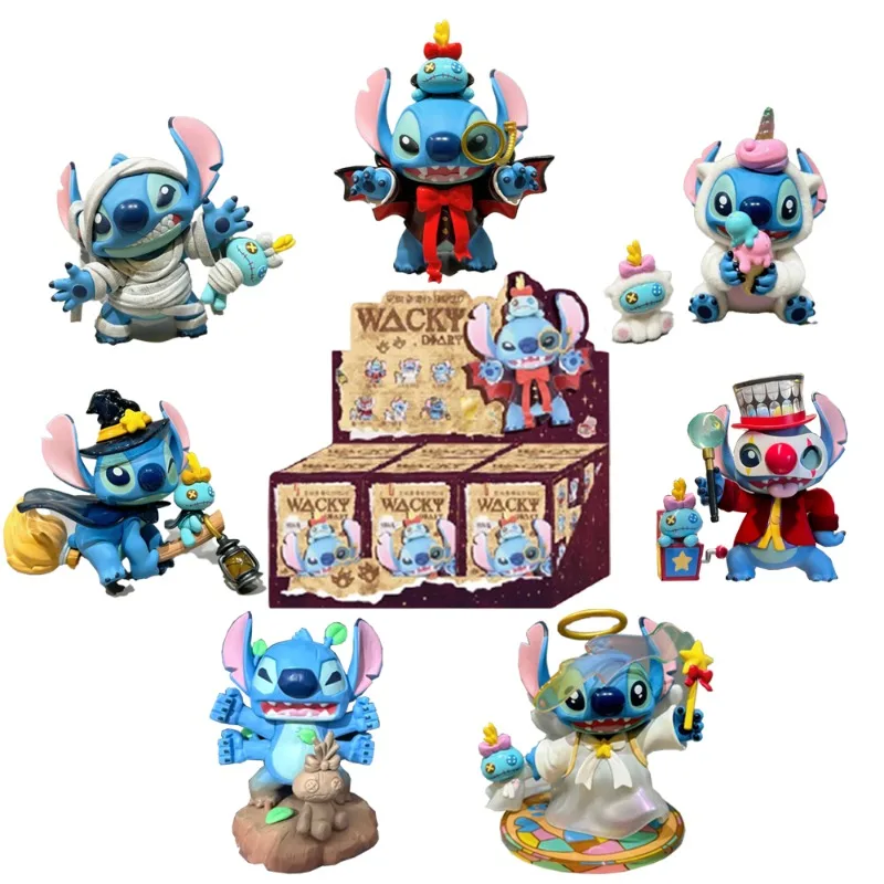 Disney Stitch Seri Buku Harian Lucu Tide Play Model Tangan Imut Dekorasi Hadiah Liburan Untuk Teman Desain Aksi Blind Box