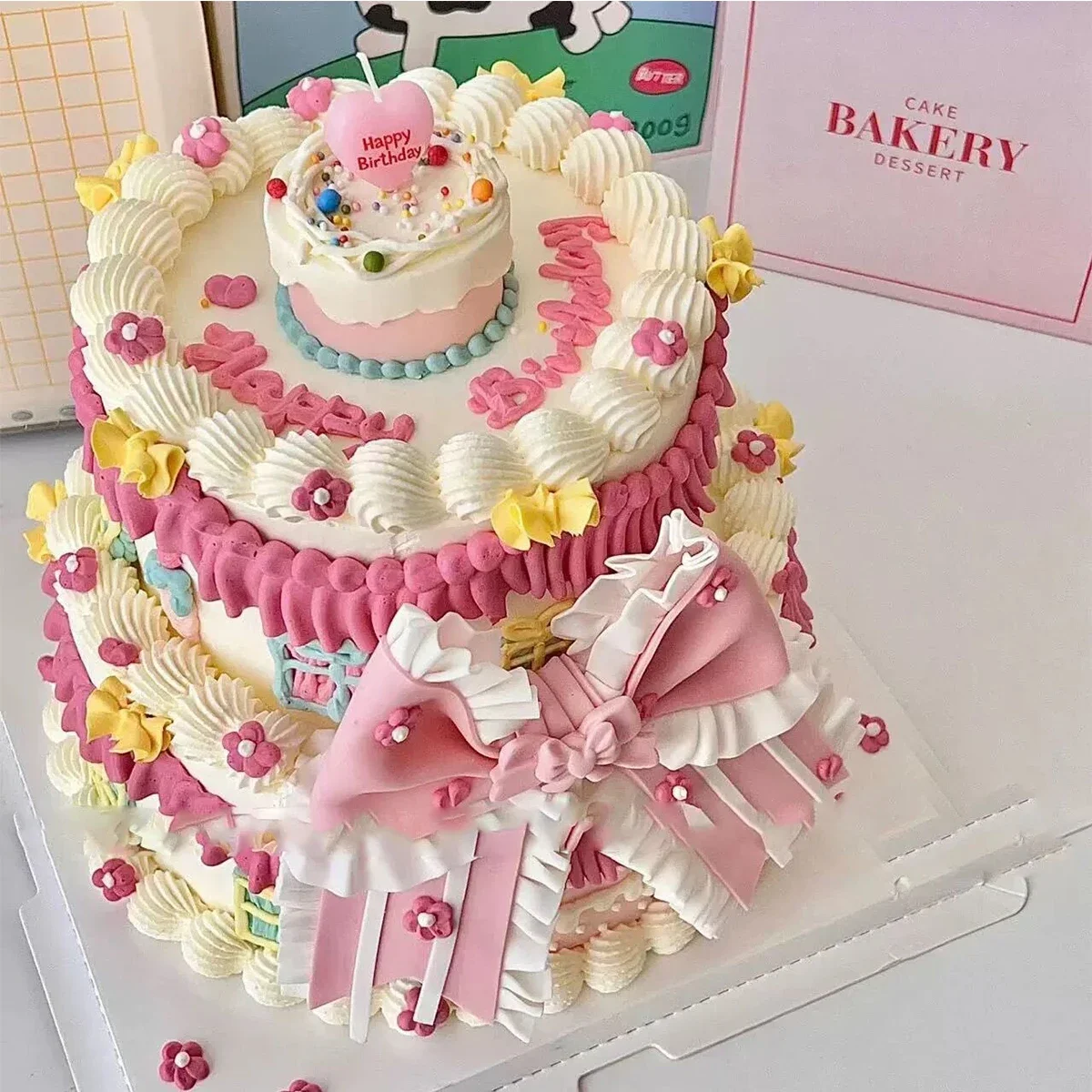 5pcs Cute Heart Shaped Birthday Candles Cake Candle Toppers for Party Wedding Cake Decoration Supplies Birthday Candles - view 3