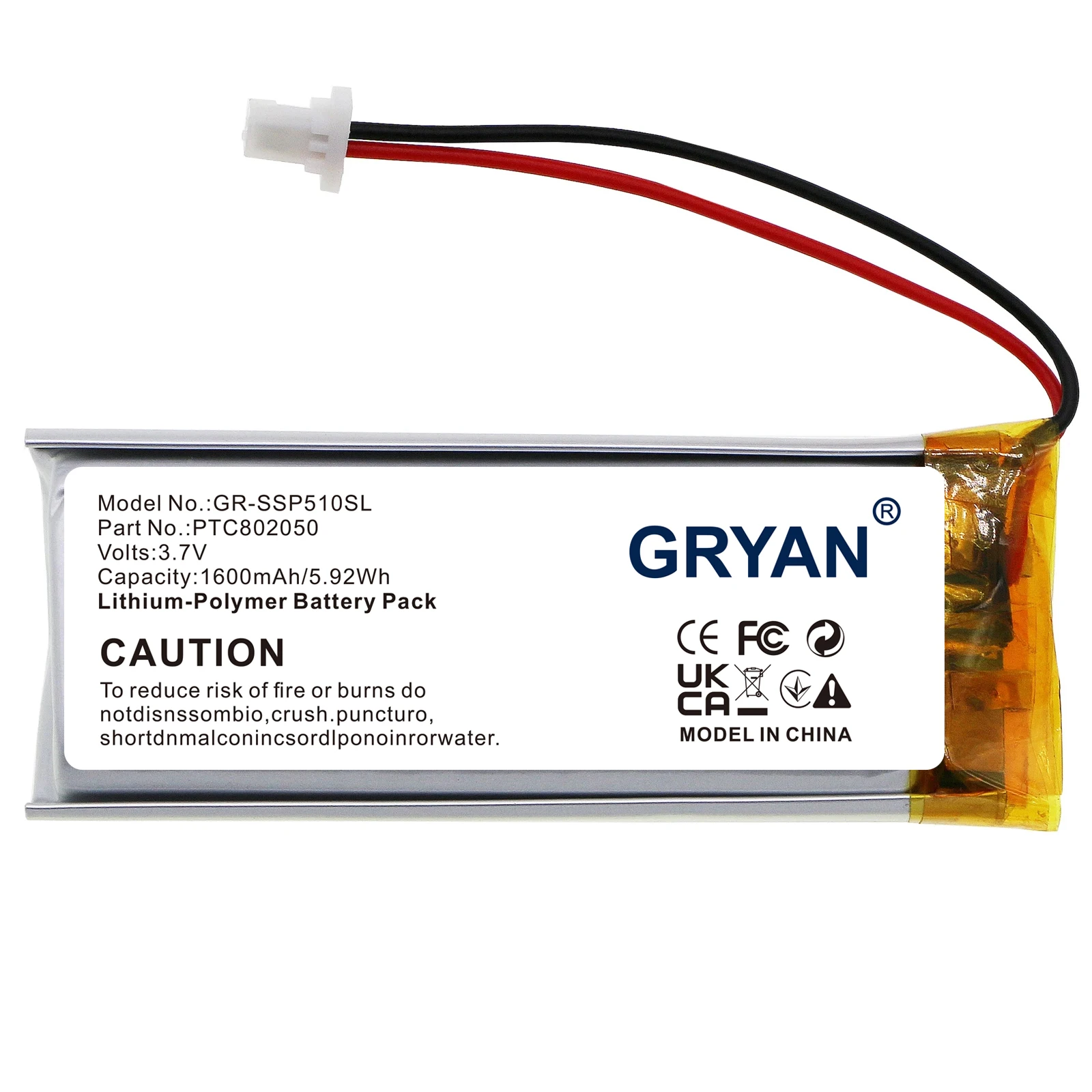 GRYAN 3.7V 1800mAh Keyboard,Mouse Battery CP-RC30D for RAZER NAGA PRO, RZ01-03420, 034200100, BASILISK ULTIMATE, RC30-031701