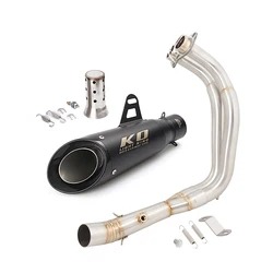 For Yamaha YZF-R7 2021-2025 MT-07 FZ07 2014-2024 Tracer 7 2016-2024 Motorcycle Complete Exhaust System 51mm Muffler Header Pipe