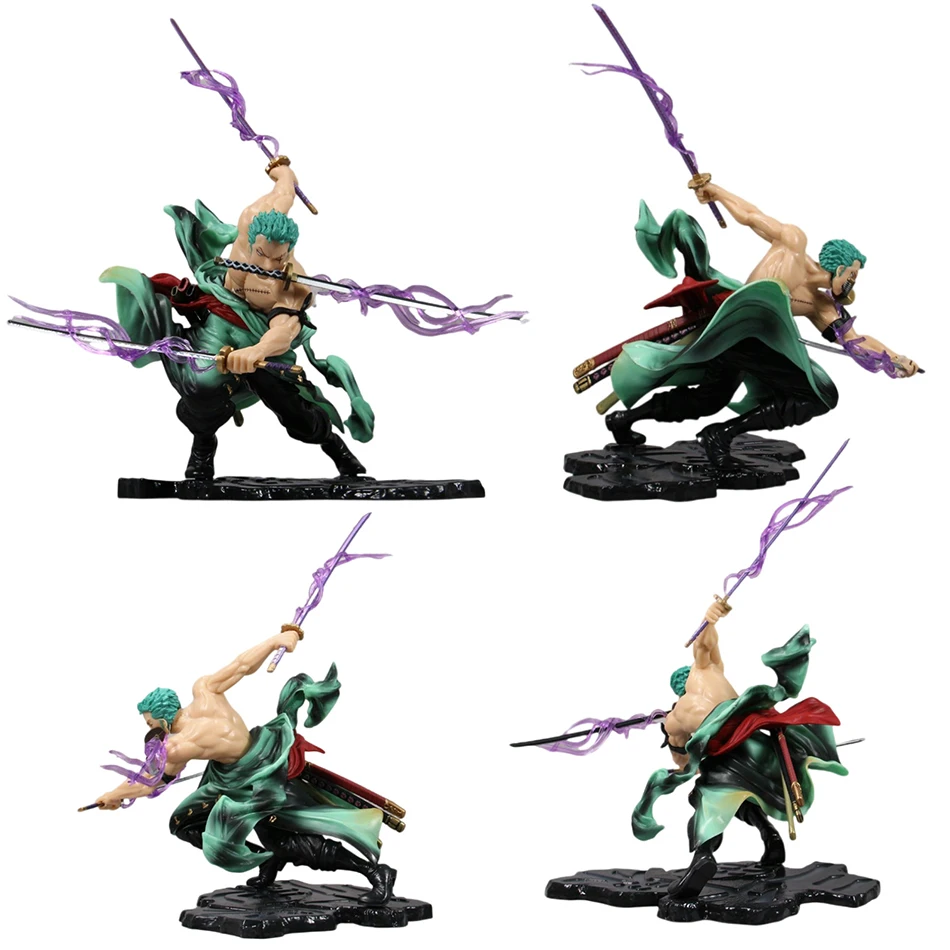 Hot One Piece 10cm Anime Figure GK Roronoa Zoro Three-blade Sa-maximum Manga Anime Statue Action Figure Collection Model Kid Toy