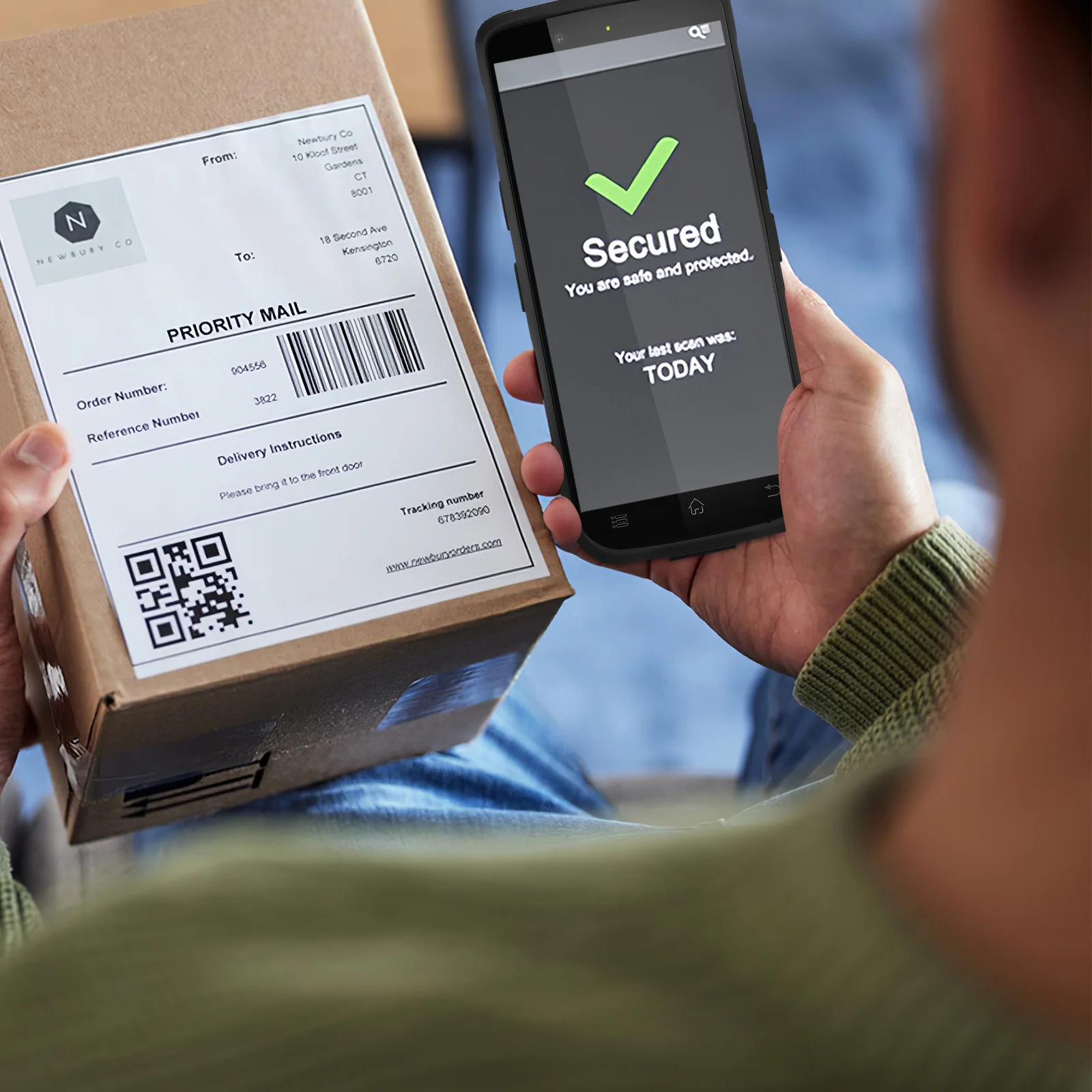 Barcode Scanner Rugged Handheld Mobile Computer 4 64GB 6 Inch Warehouse Inventory Scanning Tool Portable Reader