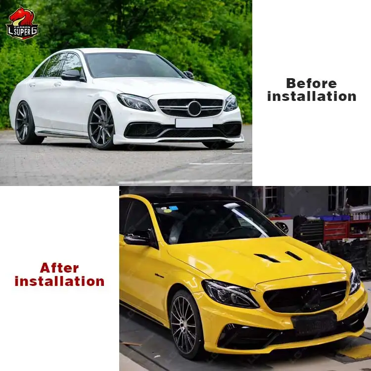 Factory direct sales special promotional prices for Mercedes Benz C Class w205 C74 style carbon fiber hood cover 2015-2021