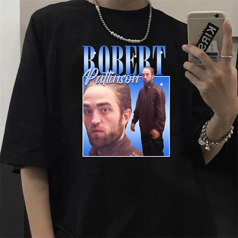 Robert Pattinson T Shirt Men Vintage Unisex Summer Tops Harajuku Punk T-shirt Fashion 2022 Graphic Tees Streetwear Tshirt Male