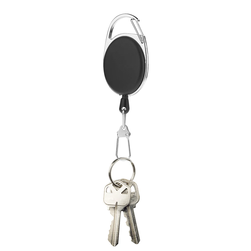 3/5pcs Elastic Key Chain Fly Fishing Retractor Tools Extractor Keeper Retractable Key Chain Zinc Alloy Key Rings