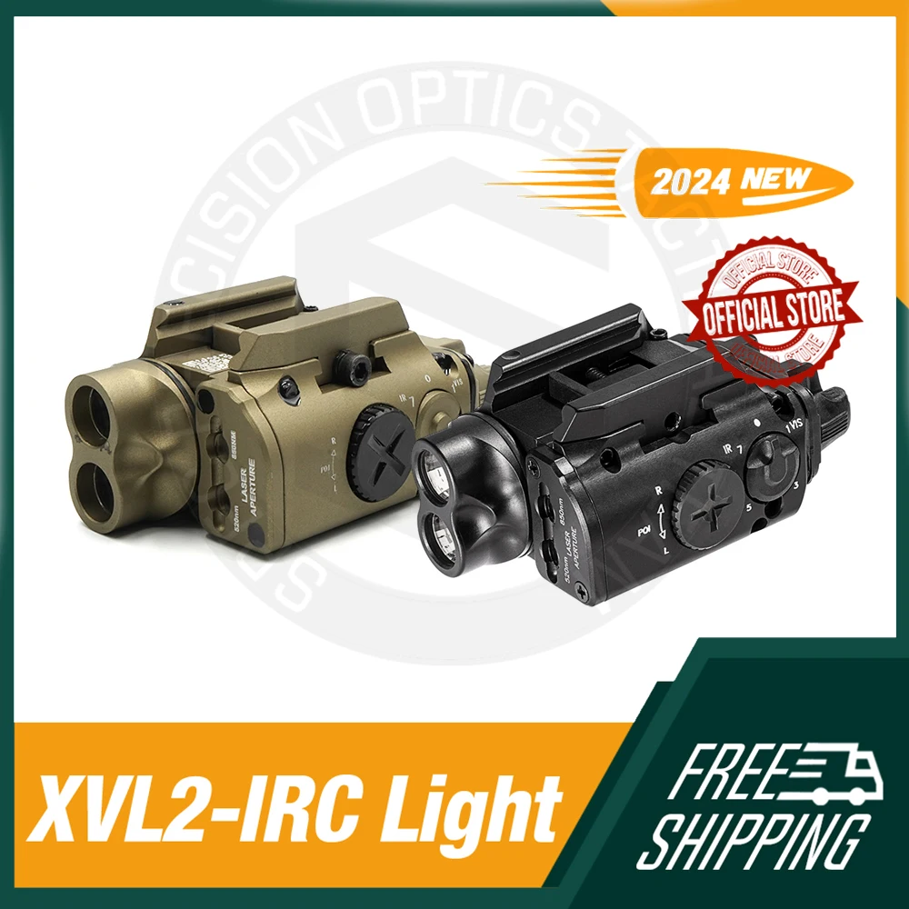 FMA Tactical XVL2 IRC wear Light IR Illuminator torcia con Laser rosso e IR nero/FDE