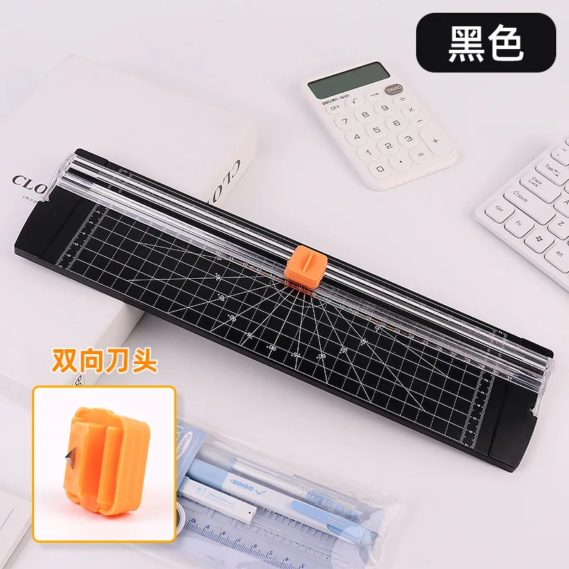 Small Portable Paper Cutter, Bidirectional Plastic Paper Cutter, Student Handcrafted Diary, Sliding Paper Cutter