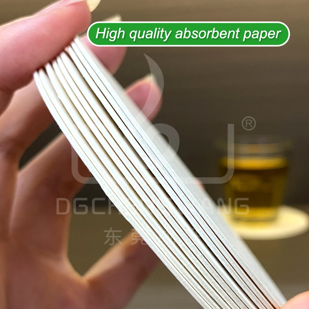 100PCs Round Absorbent Paper Coaster Drinks Beer Cocktail Coffee Circle Disposable Paper Coasters for Restaurant Bar Pub Cafe