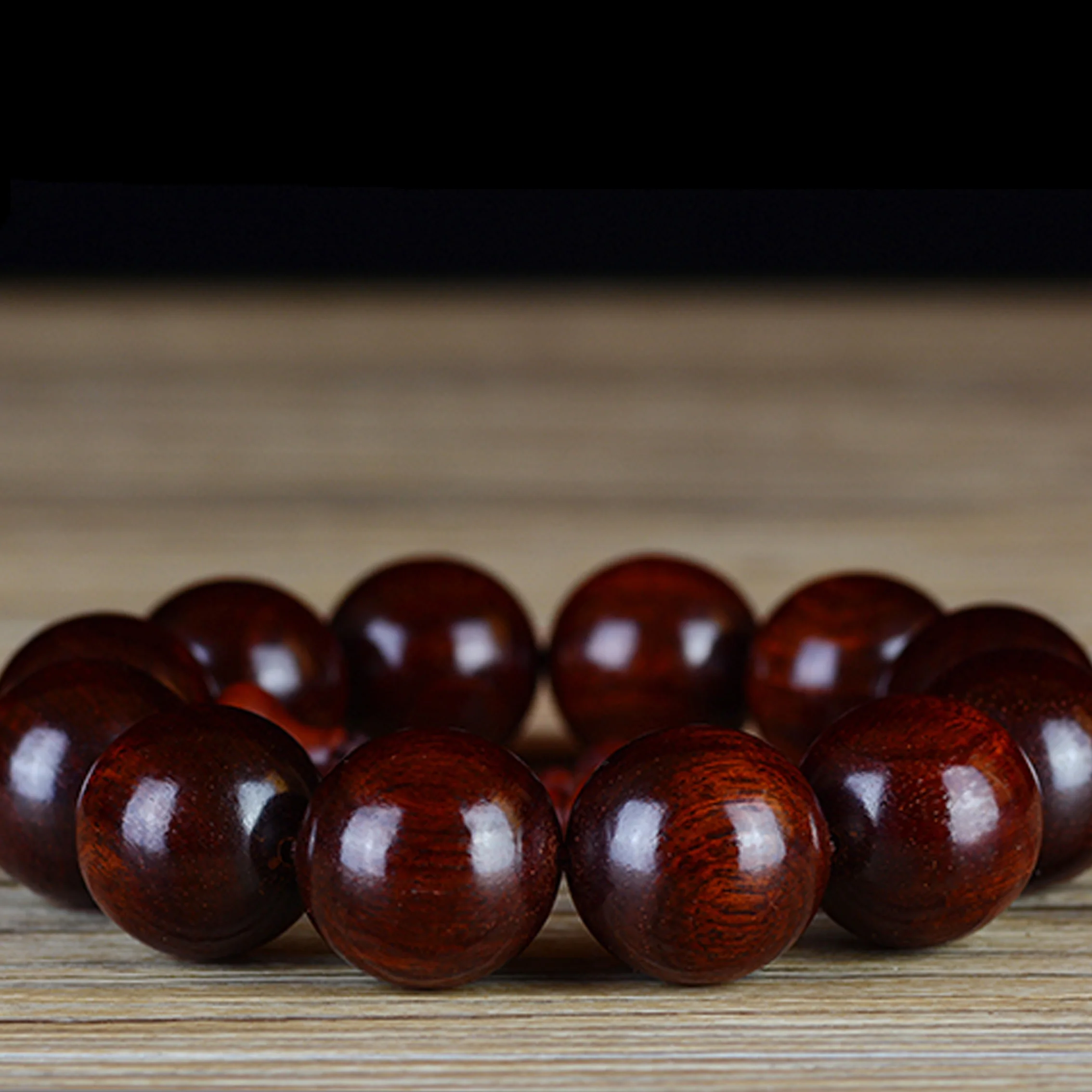 Natural African Lobular Red Sandalwood Tibetan Buddhist Scriptures Large Beads Bracelet Rosary