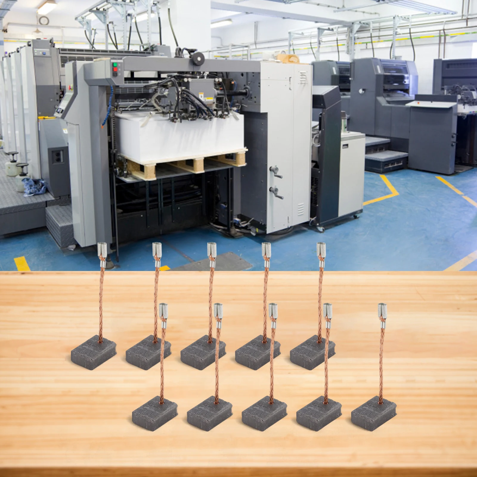 10pcs 1607000V37 Carbon Brushes Set For GWS 13-125 /  For GWS 13-125 CI 5.5*11*15mm Grinder Power- Tool Accessories