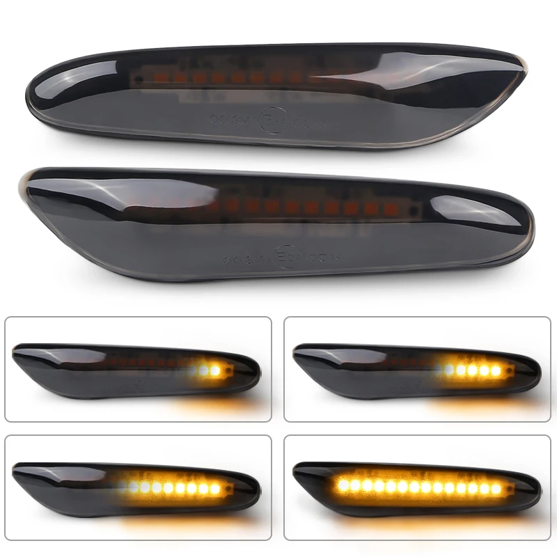 

1 Pair LED Dynamic Flowing Side Marker Light For BMW E60 E61 E90 E91 E92 E93 E82 E83 E88 E46 X3 X1 Car Light Turn Signal Blinker