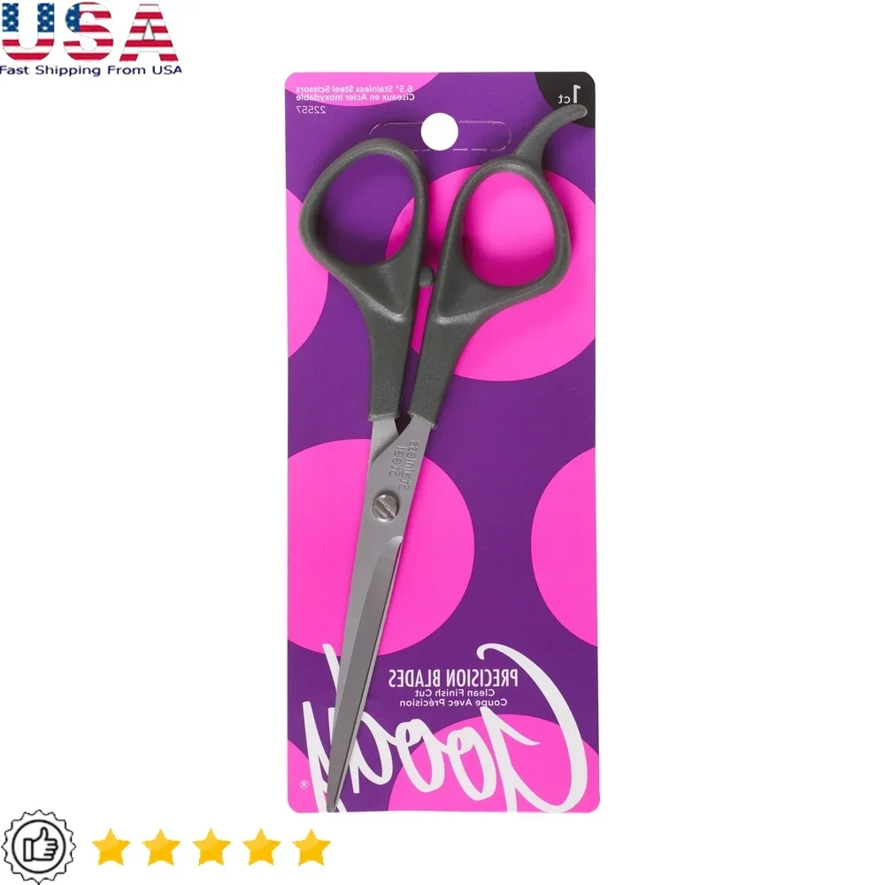 

Professional Stainless Steel Hair Trimming Scissors Precision Salon Shears Ideal Home Haircuts and Beard Grooming Repair 1 Ct