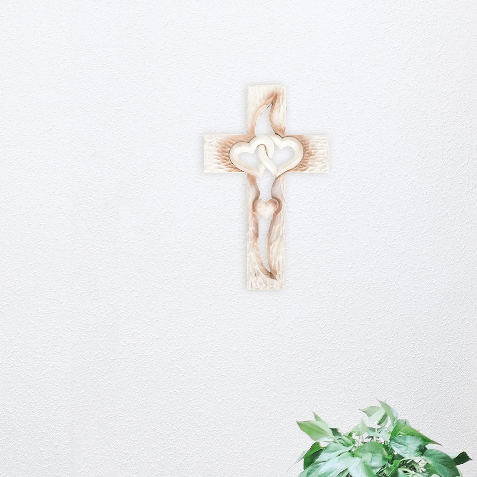 

Resin Heart Decor Simple Artistic Unique Creative Cross Shape Adornment Long Lasting Party DIY Decor Desktop House
