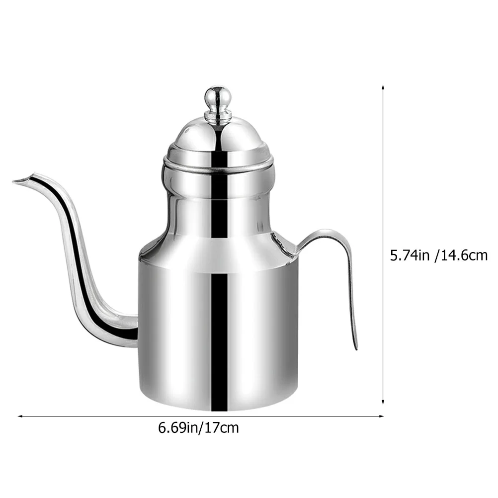 Gooseneck Stainless Steel Oil Pot Catch Can Storage Container for Kitchen Castor Strainer Syrup